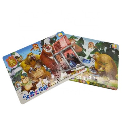 Wholesale DIY Educational Toy Cardboard Children Kid Carton Story Puzzle Printed