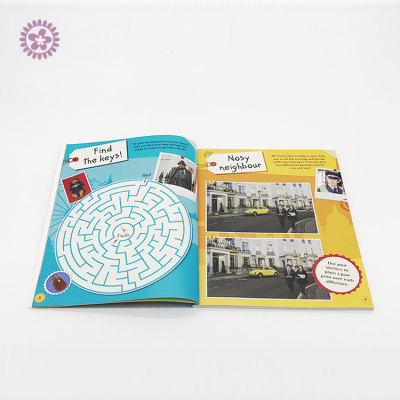 Custom Hot Stamping Children Educational Reading Sticker Puzzle Book Printing