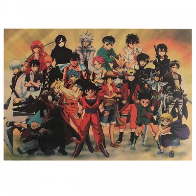 custom kid gaming marvel naruto anime cartoon on piece colour poster printing