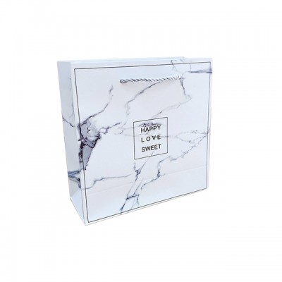 luxury brand  marble shopping jewelry cosmetic Christmas paper bag packaging