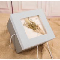 Luxury Paper box with window Gift Box with dry flower Paper packaging for woman